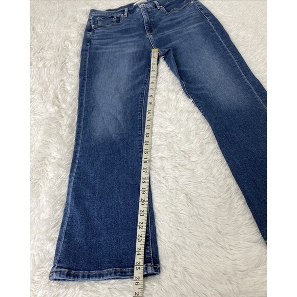 Ann Taylor LOFT Made and Loved Jeans 29 Modern Boot Blue Denim The Kick Crop - Picture 8 of 14